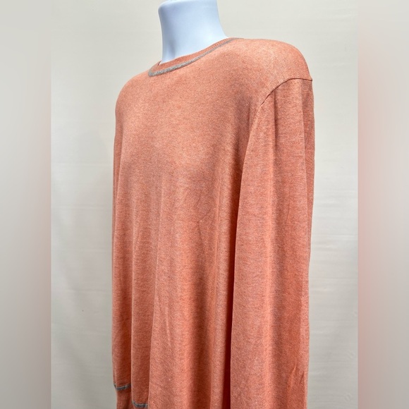 NORDSTROM Men’s peach Silk/Cashmere crew neck sweater size 2XL - Picture 3 of 13